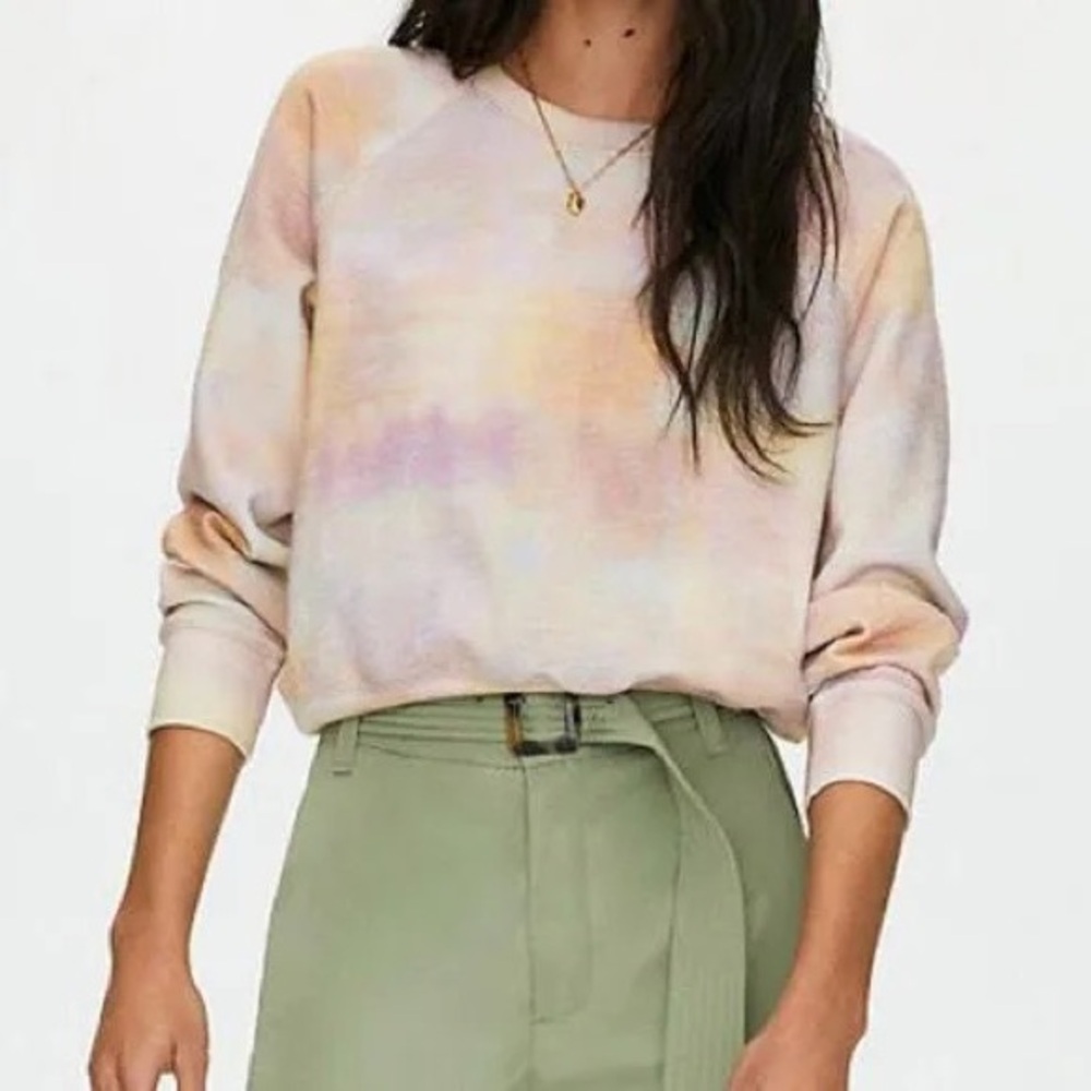 Aritzia | Little Moon | Posey Watercolour Sweatshirt Size XXS